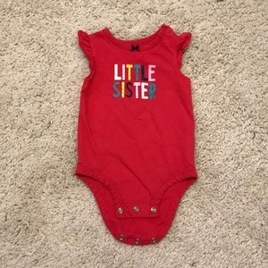 “Little Sister” Baby Girl Onesie